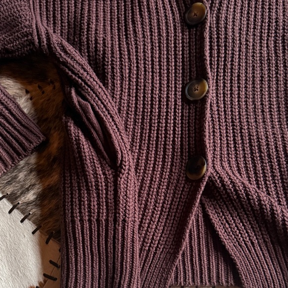 Free People Dark Brown Hooded Cardigan - Picture 5 of 8